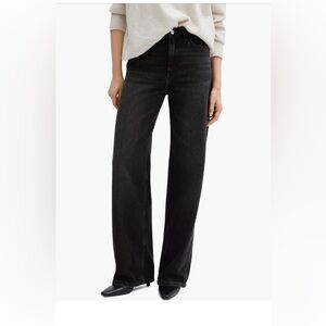 Mango Black Wide Leg Women's Jeans